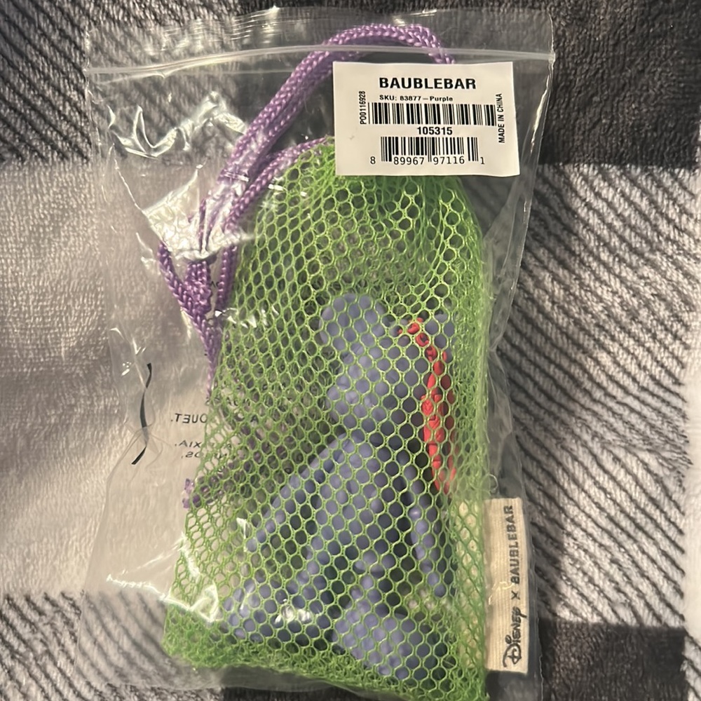 Disney Mickey Mouse Sport Charms by BaubleBar/Purple w/lime mesh bag - Picture 6 of 6